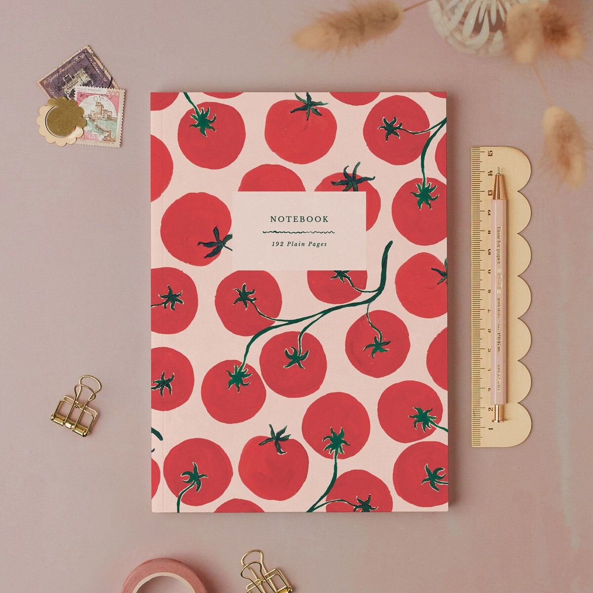 Tomaten-Notizbuch | Notizbuch mit leeren Seiten | Blanko-Notizbücher