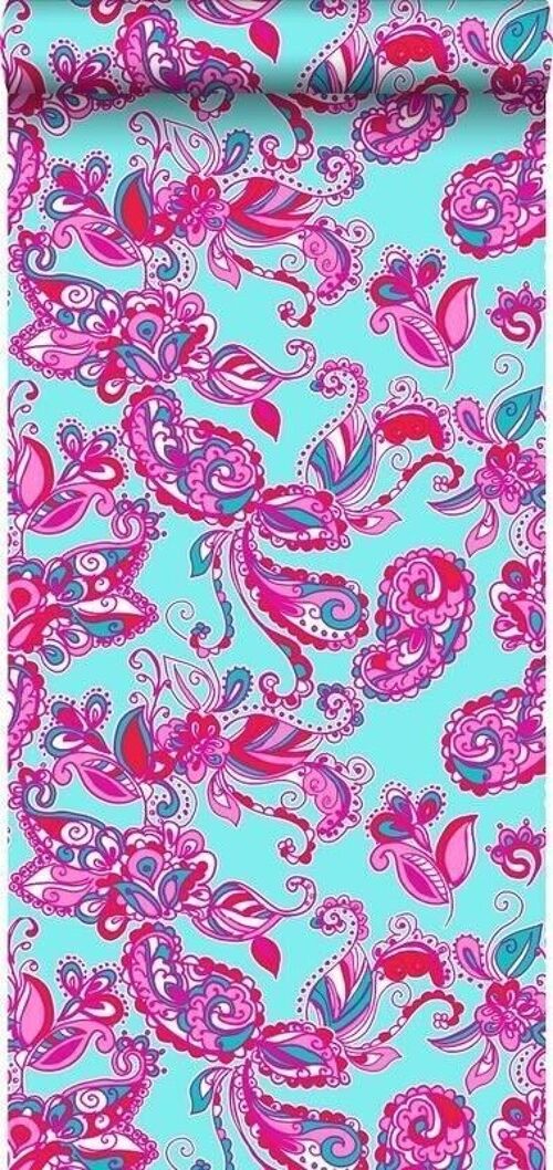 ESTAhome wallpaper funky flowers and paisleys-136840