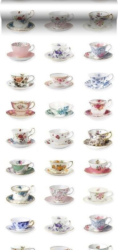 ESTAhome wallpaper XXL cups and saucers-158111