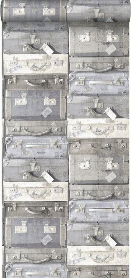 ESTAhome wallpaper vintage suitcases-138212