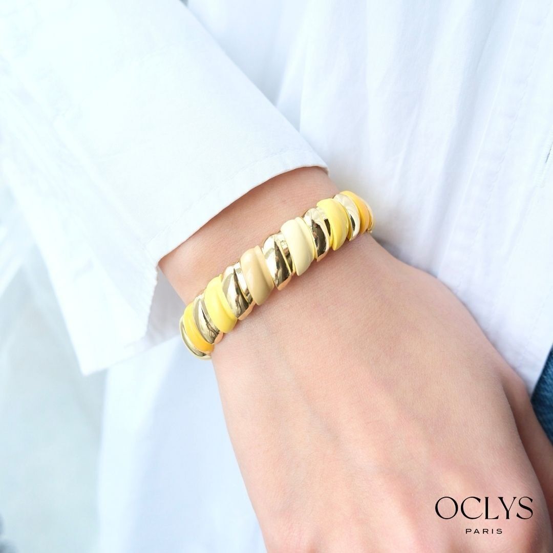 Naomi twisted colored enamel bracelet