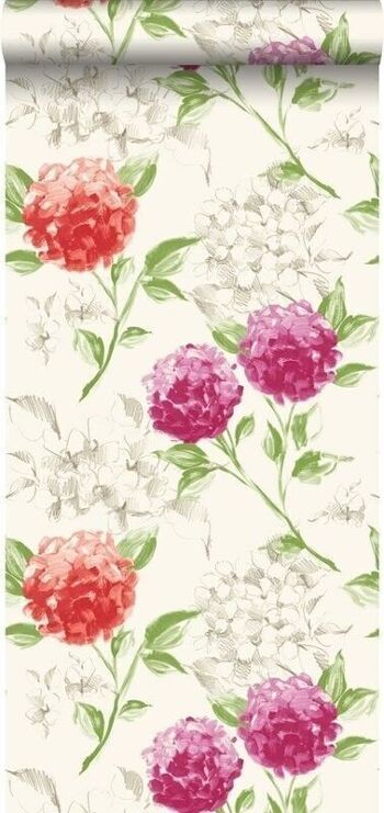 ESTAhome papier peint hortensias-128019