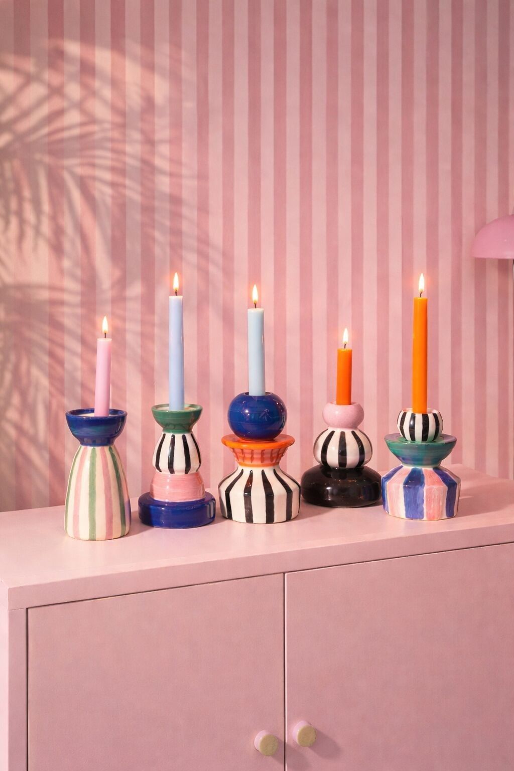 MESA DE VELA DE CERÁMICA ESMALTADA