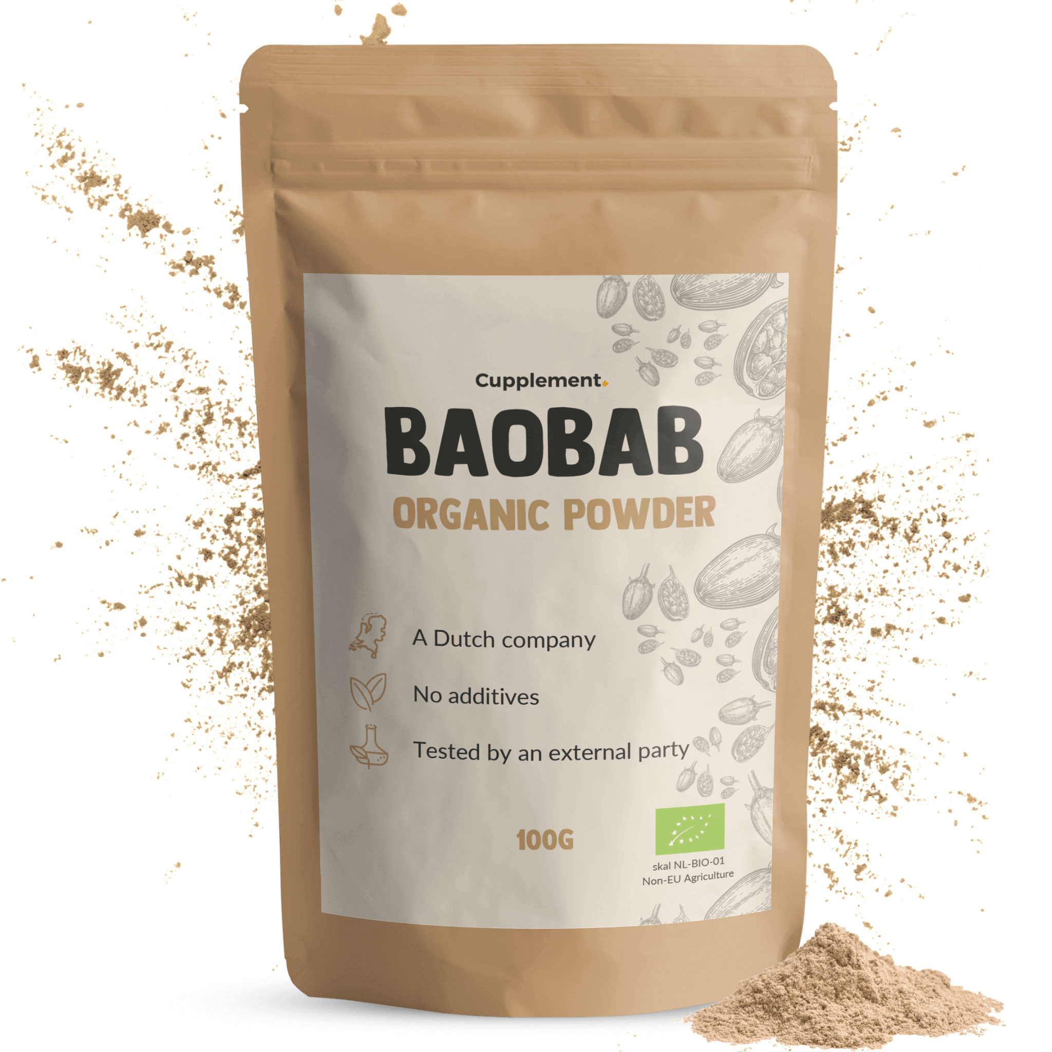GOYU Organic Baobab Powder - Fruit – Baobab - 20-day supply per sachet