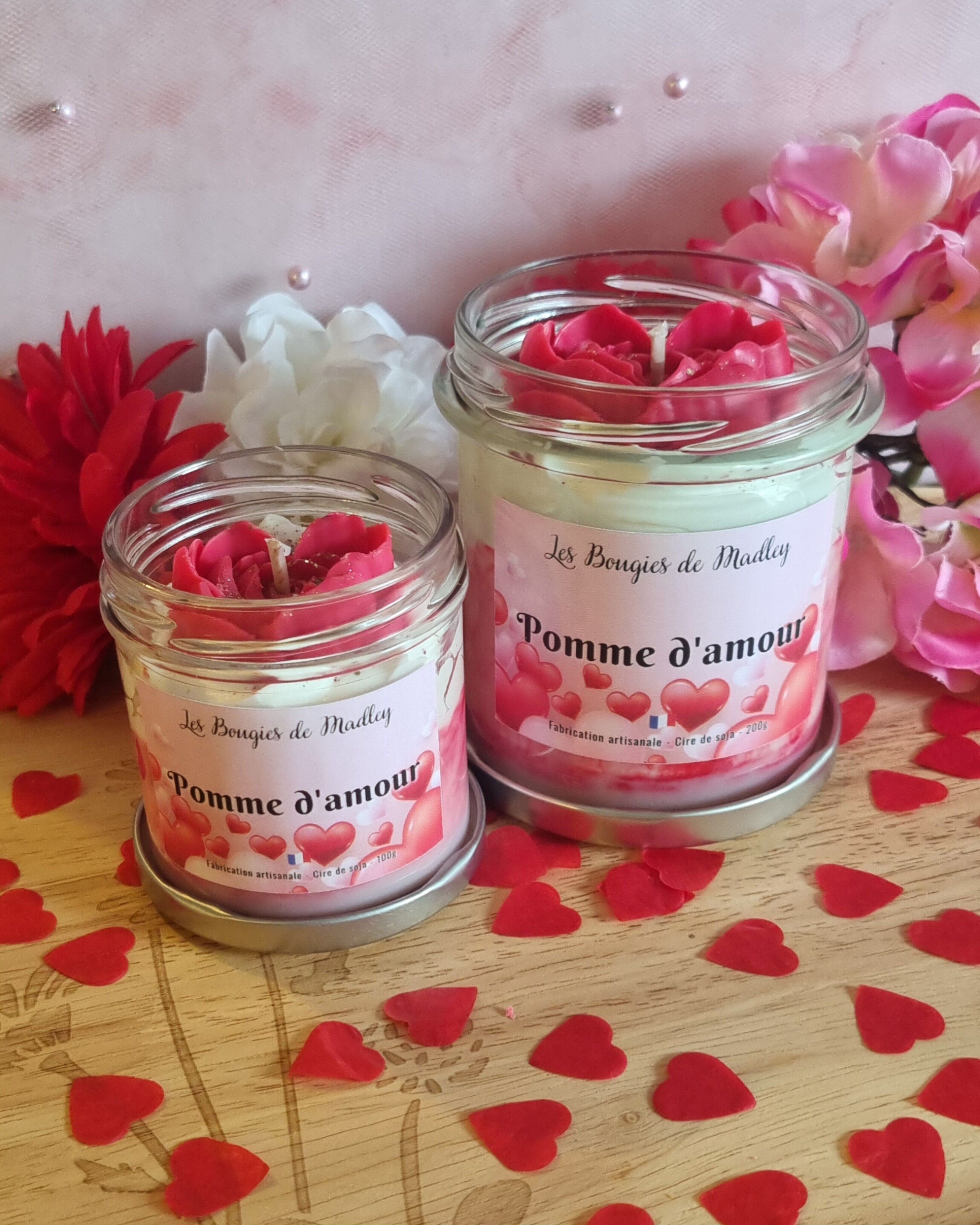 Gourmetkerze Valentinstag Liebesapfel