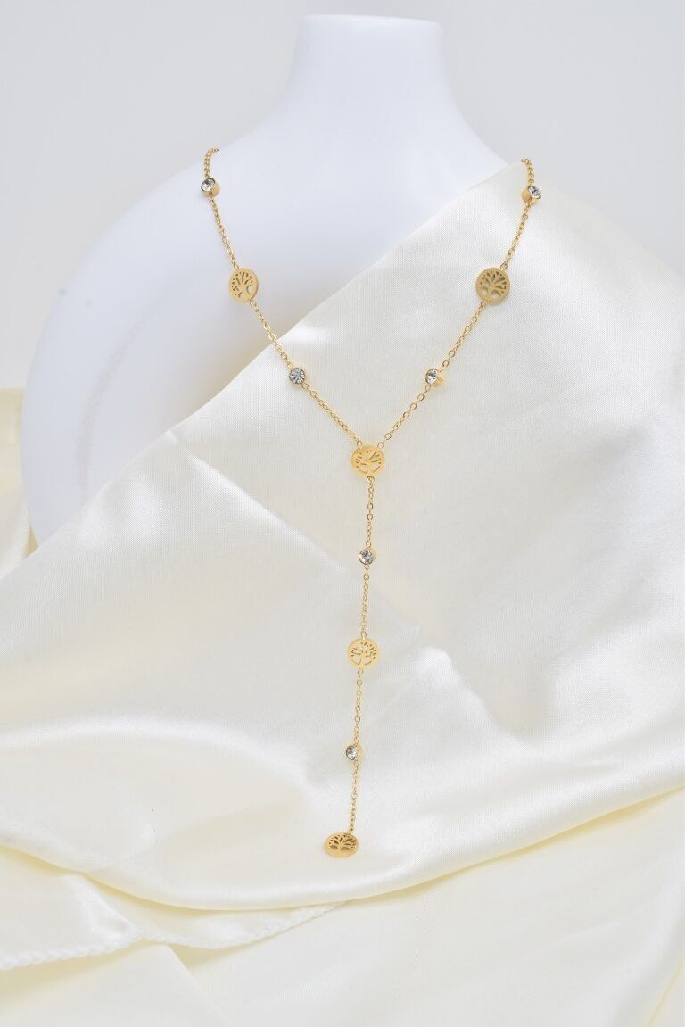 Y-förmige Halskette aus Edelstahl - BJ210296