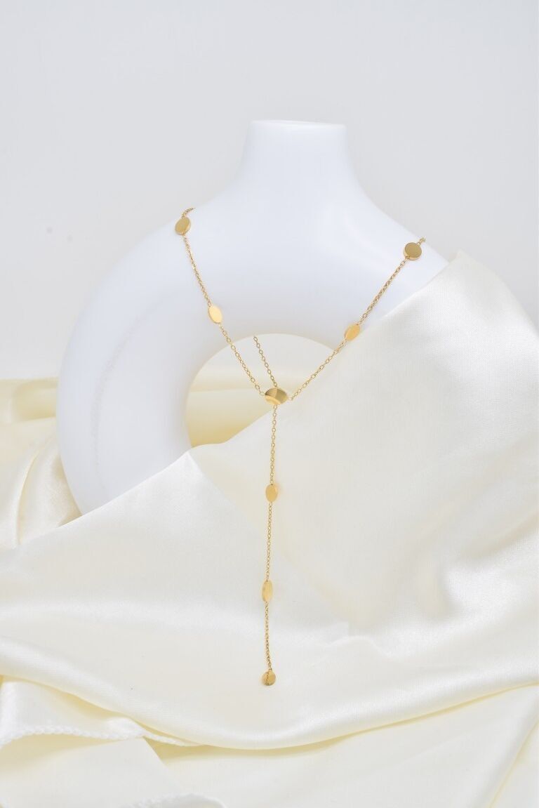 Y-förmige Halskette aus Edelstahl - BJ210298