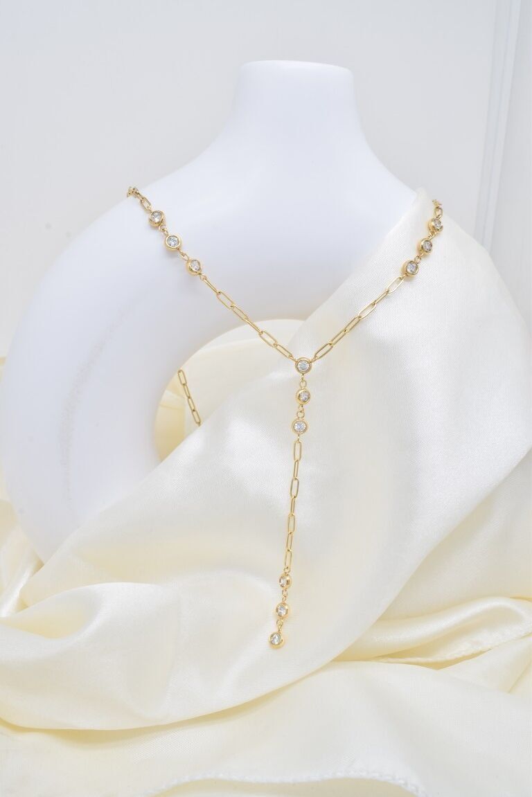 Y-förmige Halskette aus Edelstahl - BJ210302