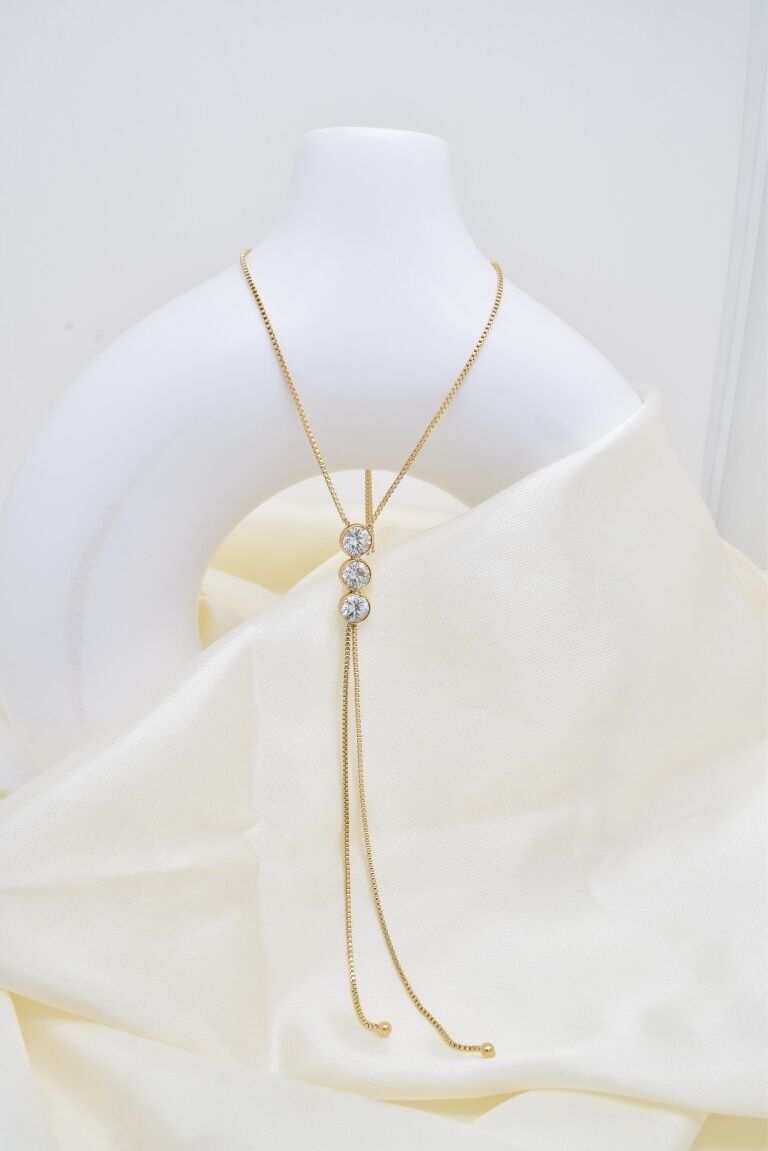 Y-förmige Kristallkette aus Edelstahl - BJ210306