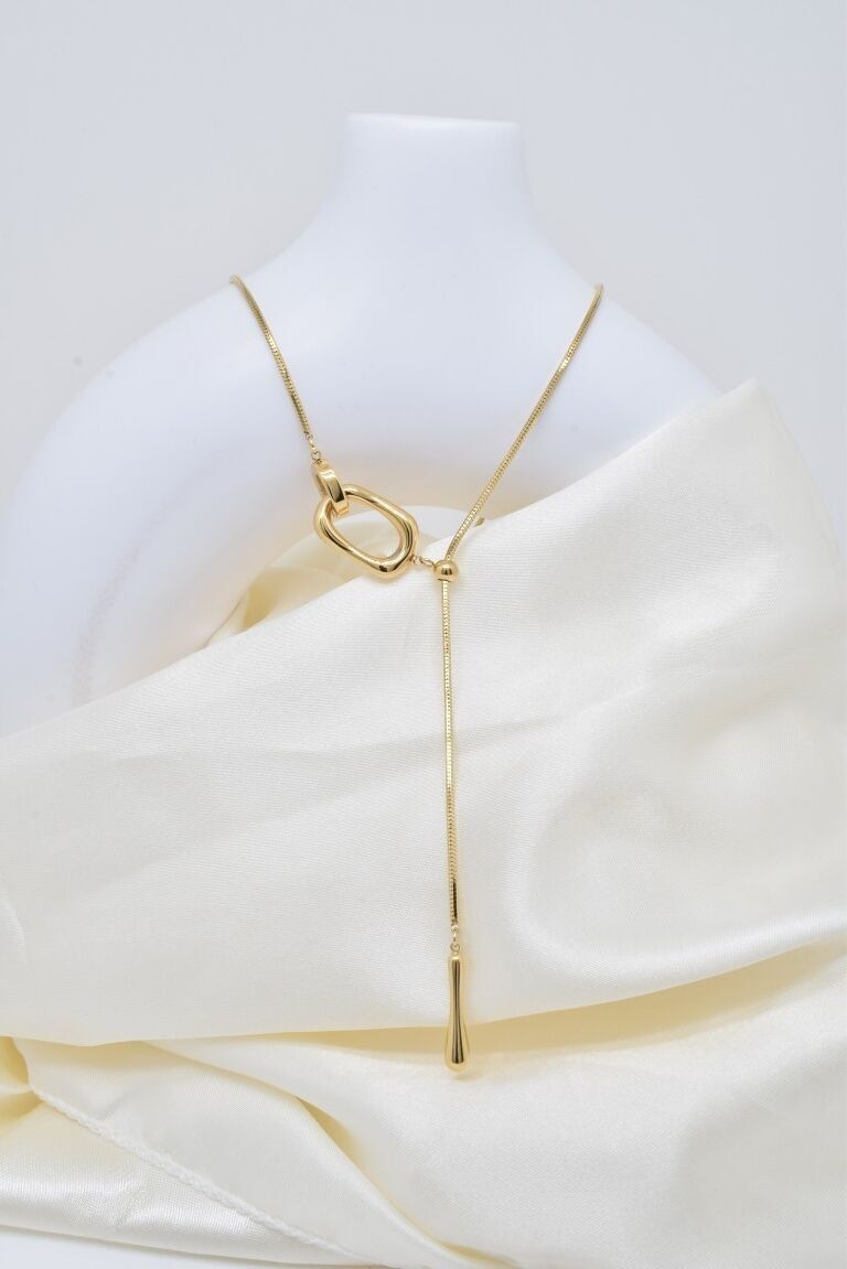 Y-förmiger Edelstahl-Sautoir - BJ210307