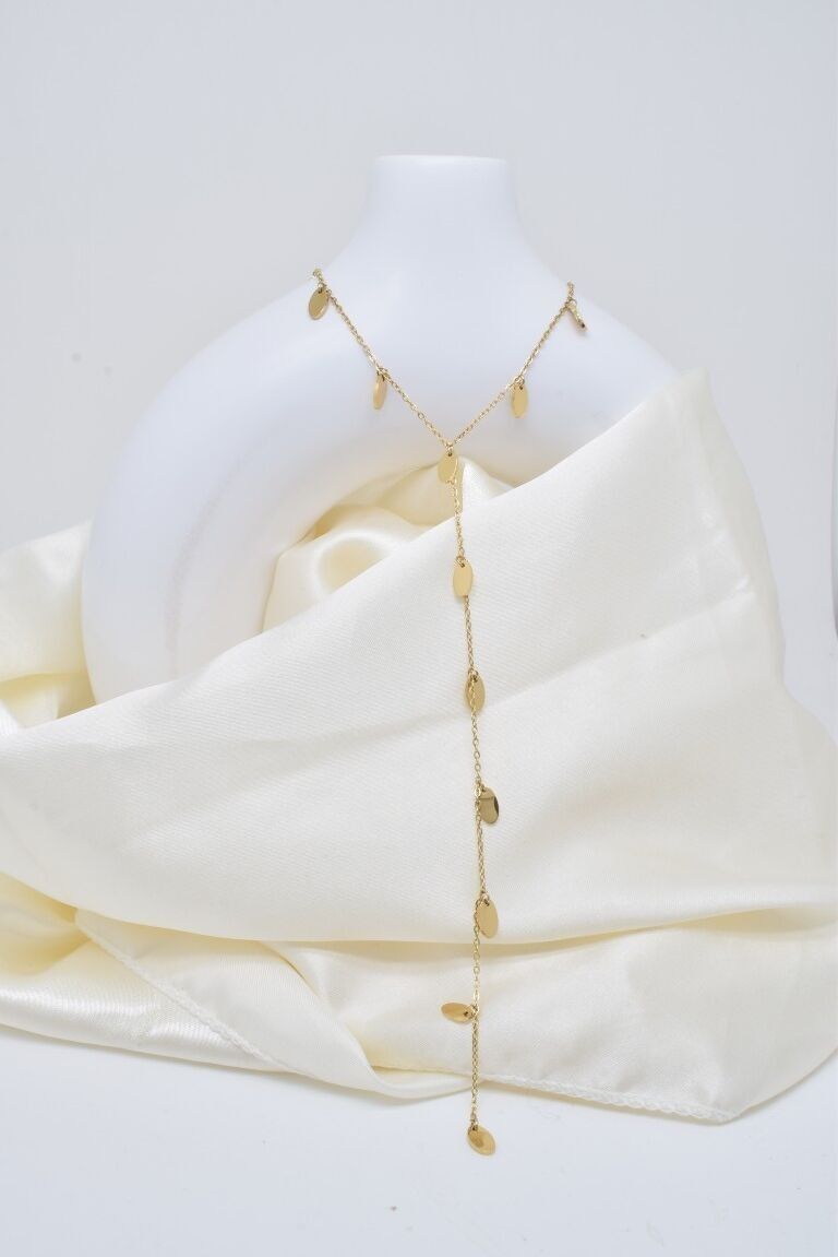 Y-förmige Halskette aus Edelstahl - BJ210310