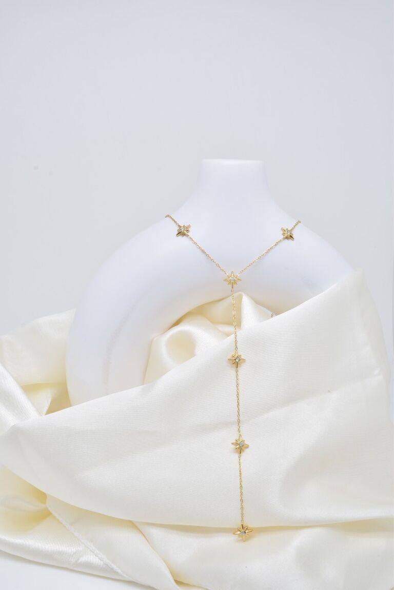 Y-förmige Halskette aus Edelstahl - BJ210312