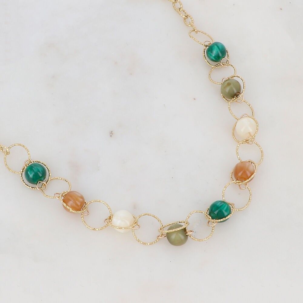 Netzkette mit Harzperlen