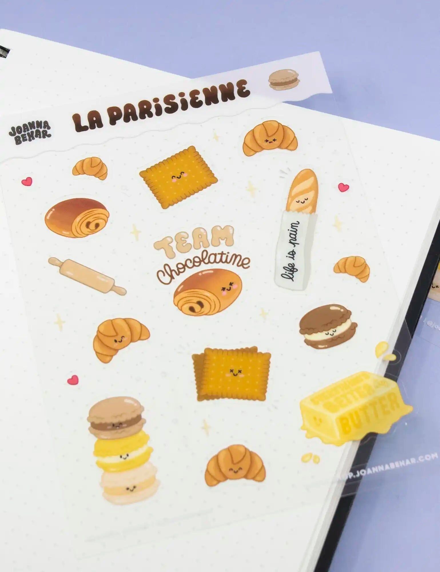 Pariserinnen-Stickerbogen | Kawaii-Paris-Sticker | Transparente Sticker für Computer, Notizbuch, Planer, Flasche | Souvenir-Geschenkidee aus Frankreich