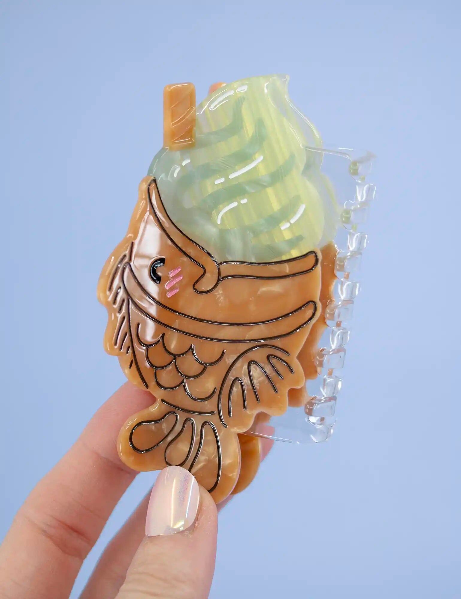 Pince à cheveux Taiyaki | accessoire kawaii cheveux | pince mignonne japonaise | accessoire été ou coiffure cute | idée cadeau fille ou femme