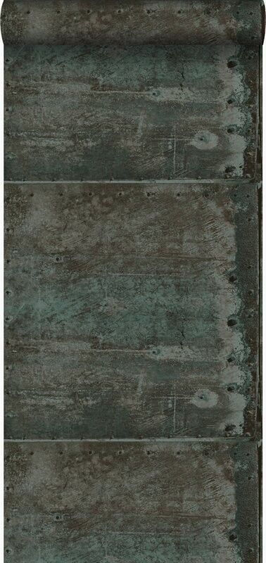 Origin wallpaper large weathered rusty metal plates with rivets-337226