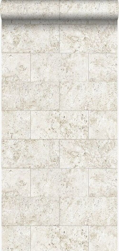 Origin wallpaper limestone blocks in half-brick bond-347579