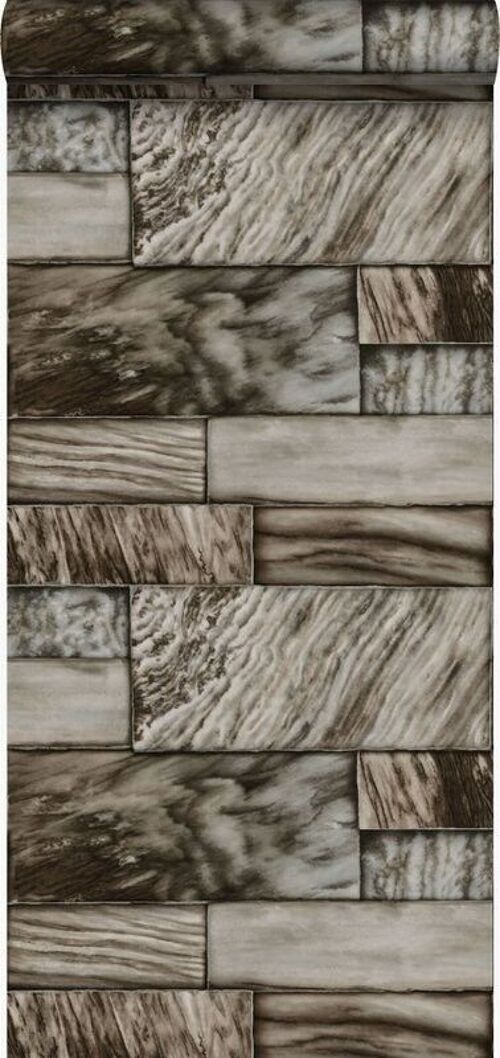 Origin wallpaper wall of marble tiles in different sizes-337251