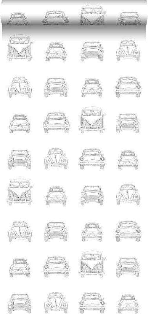 ESTAhome wallpaper drawn vintage cars-138941
