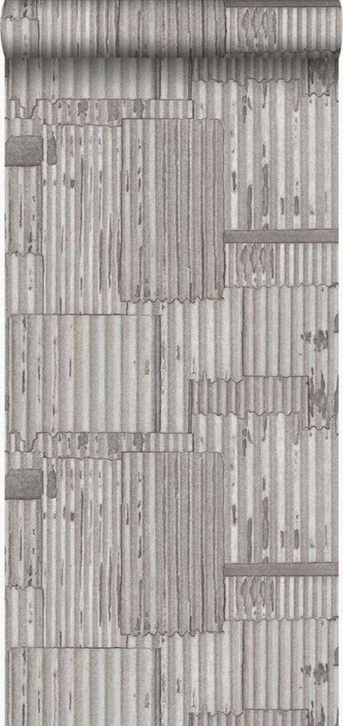 Origin wallpaper industrial metal corrugated sheets 3D-347615