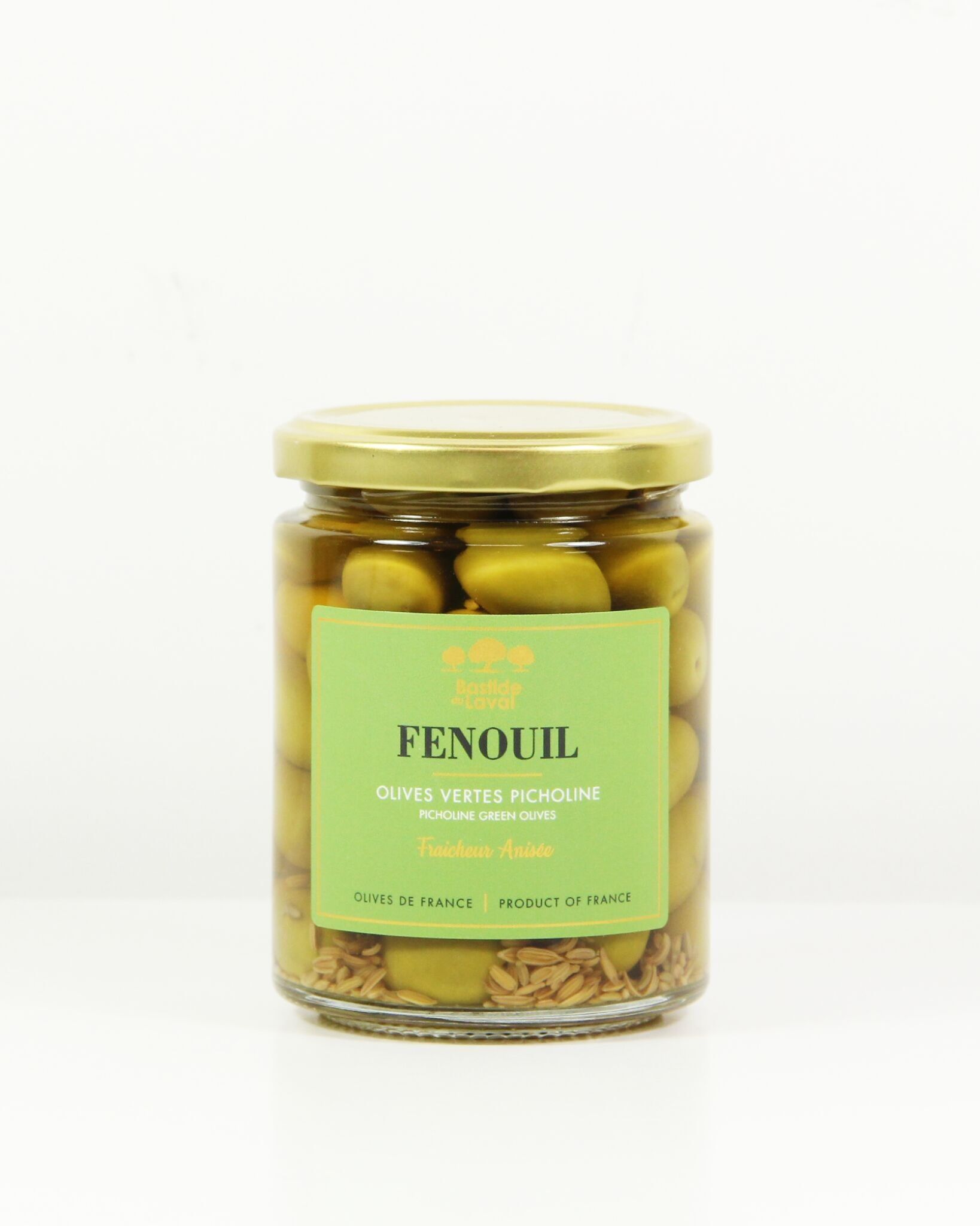 Fennel table olives - Picholine variety / France