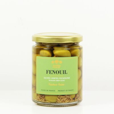 Fennel table olives - Picholine variety / France