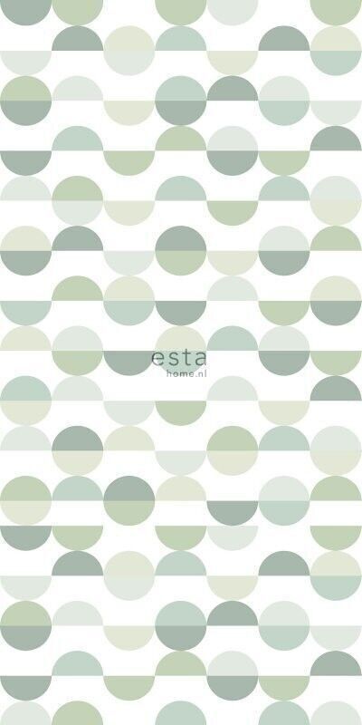 ESTAhome wall mural semicircles in retro style-158904