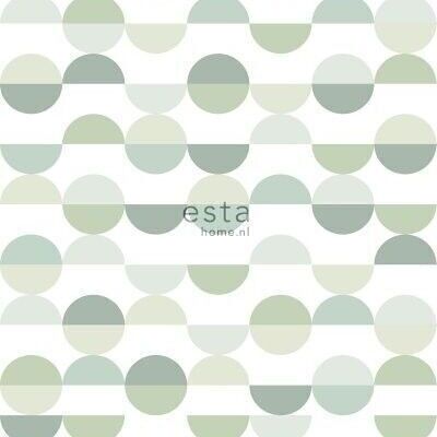 ESTAhome wall mural semicircles in retro style-158904