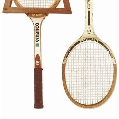 ESTAhome Tapete XXL Vintage Tennisschläger-158801