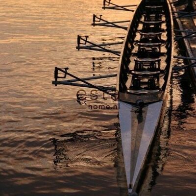 ESTAhome Fototapete Ruderboot bei Sonnenuntergang-158803