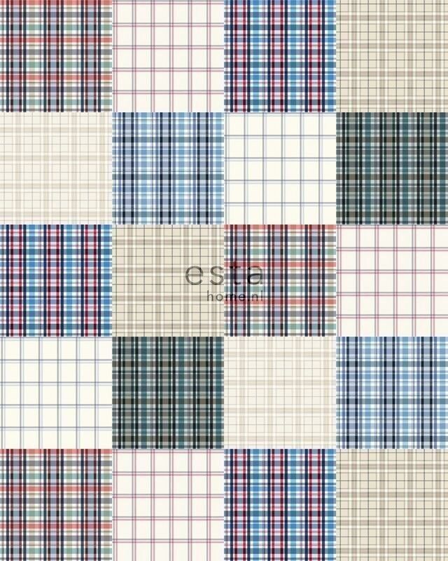 ESTAhome carta da parati patchwork motivo rombo-158809