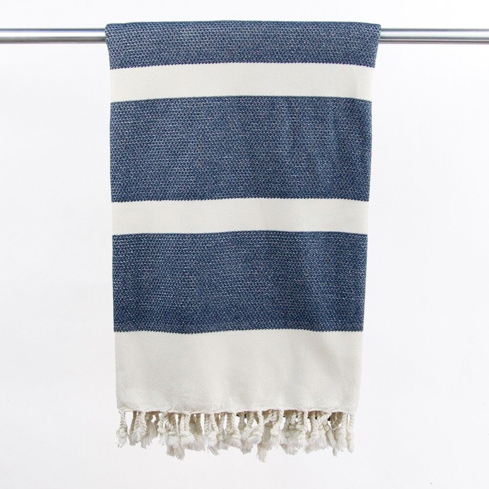 Hamamtuch Bio-Baumwolle Dalya 100 x 200cm stahlblau