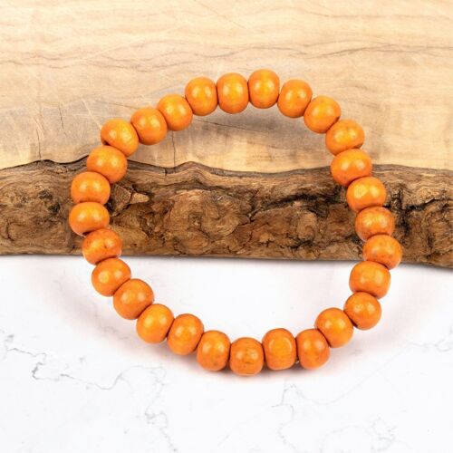 Orange Wooden Bracelet