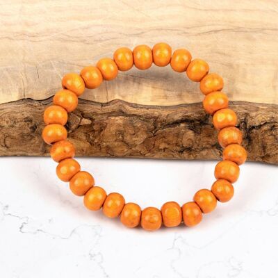 Orange Wooden Bracelet