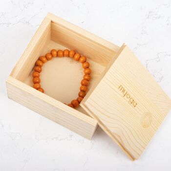 Bracelet en bois orange 5