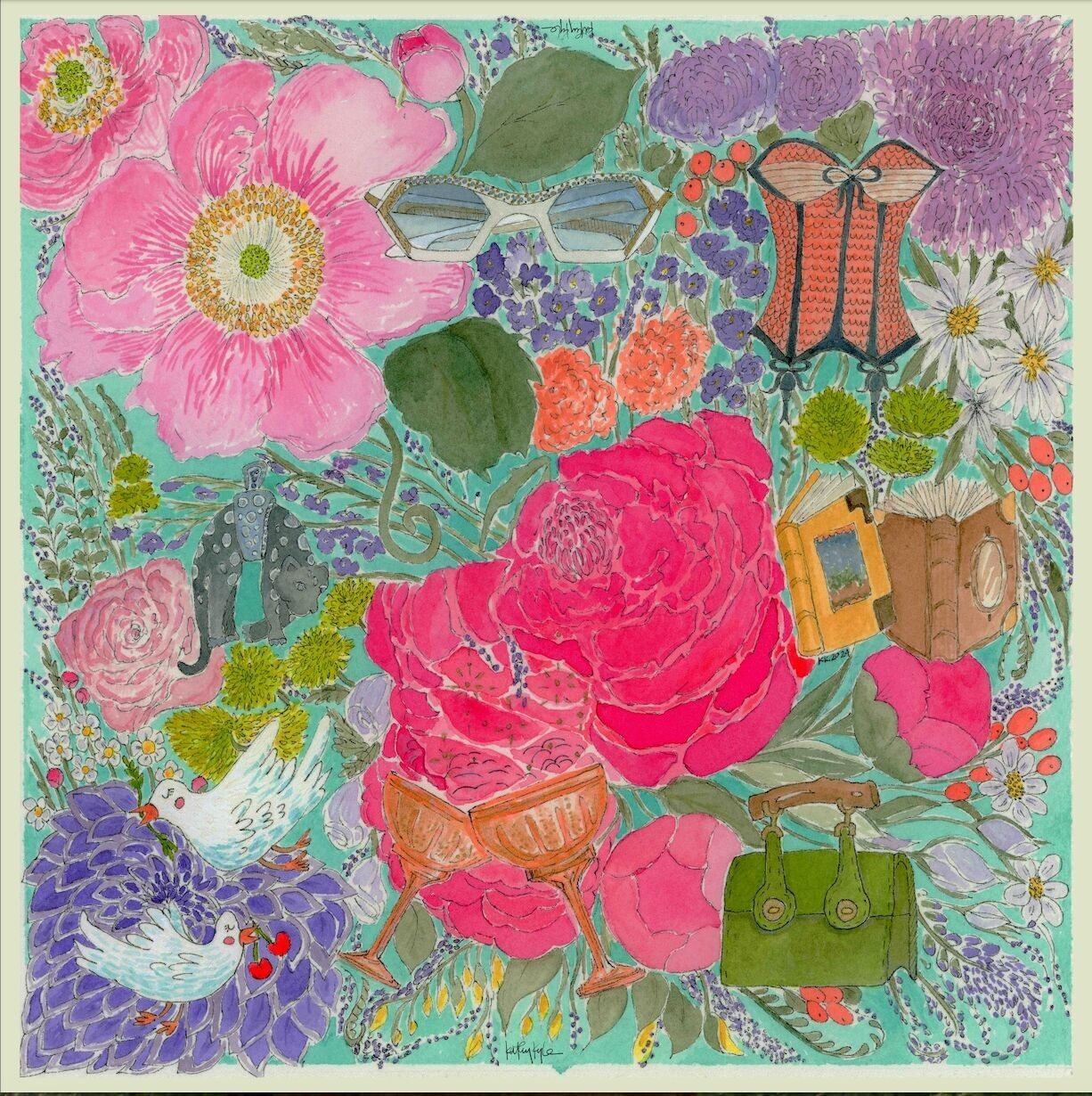 Großer floraler Energieschal