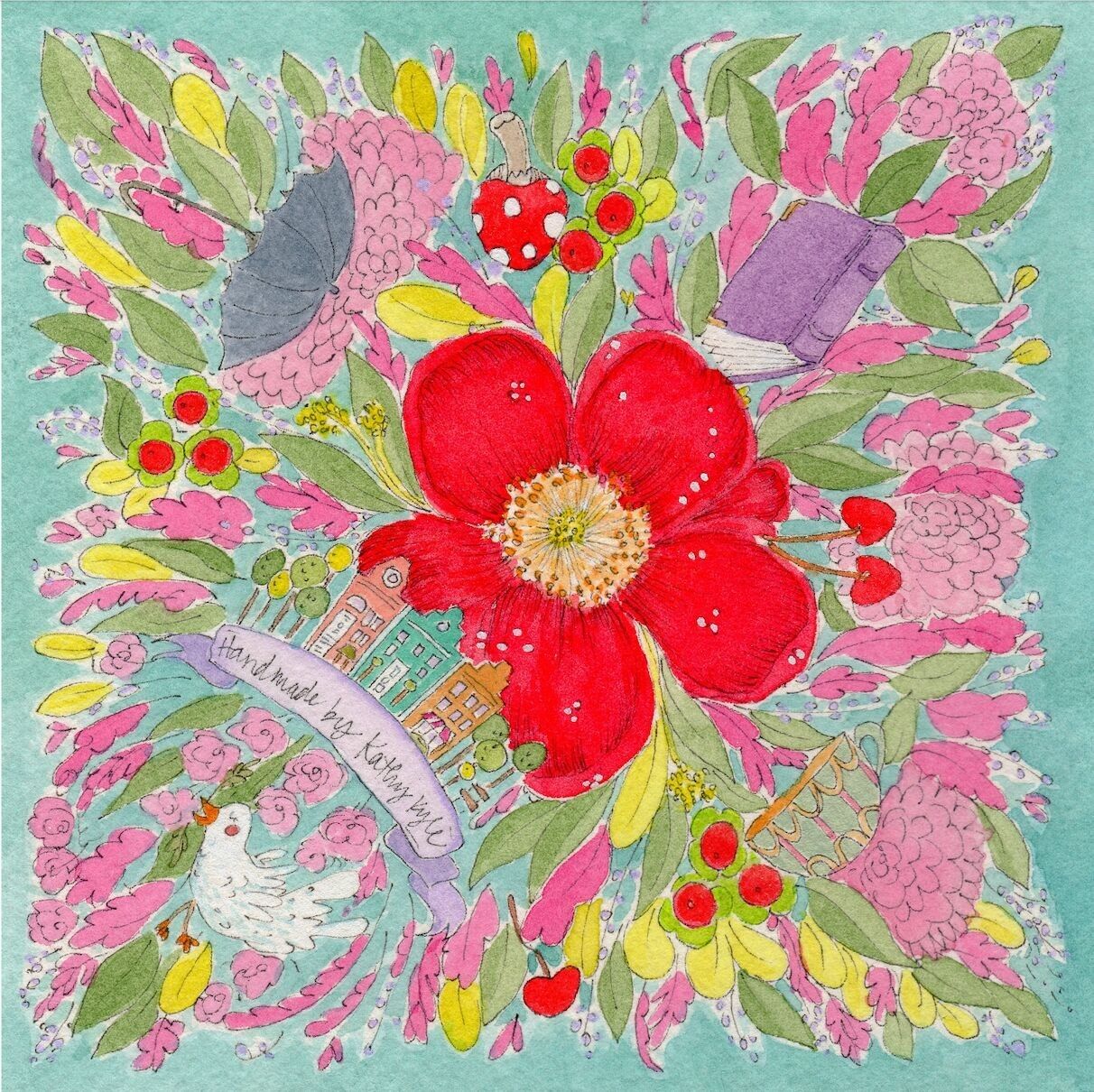 Seidenschal „English Bloom“