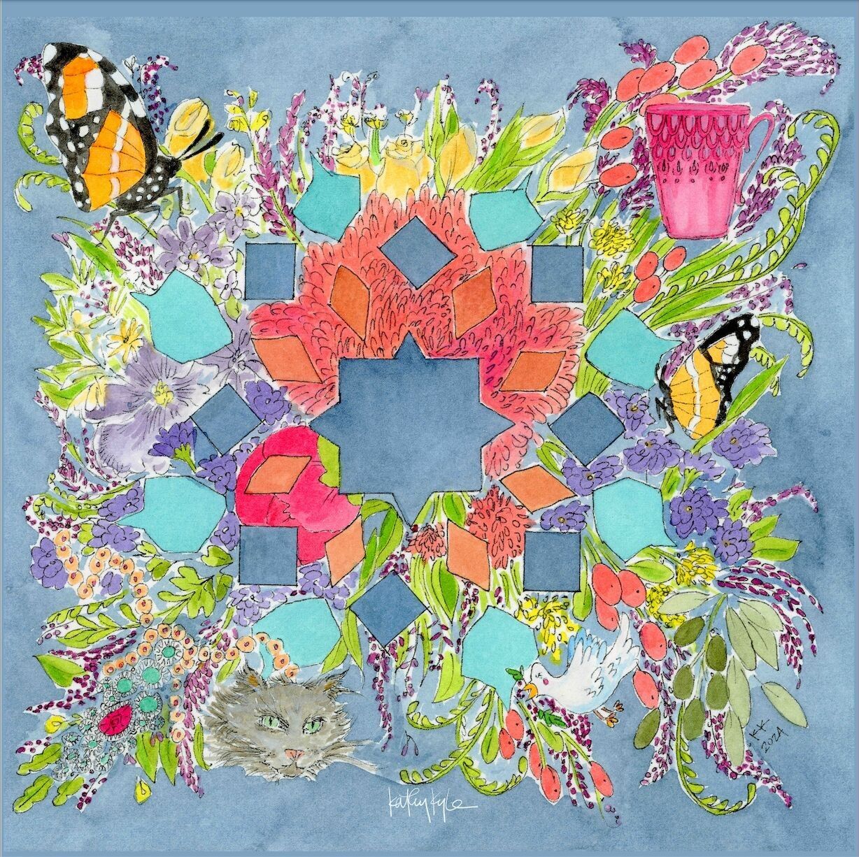 Seidenschal „Marokkanische Träume“