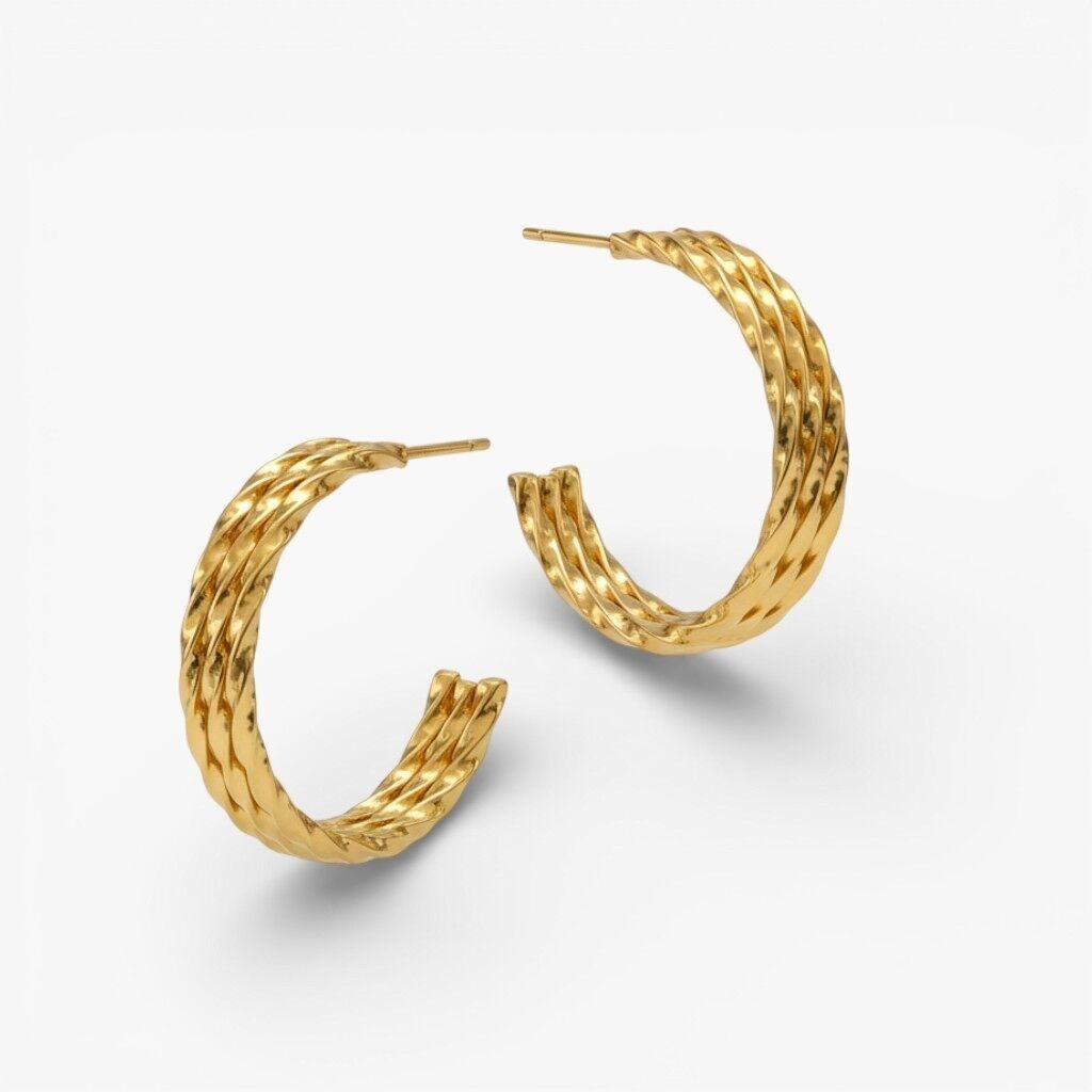 Créoles Elodie en acier inoxydable