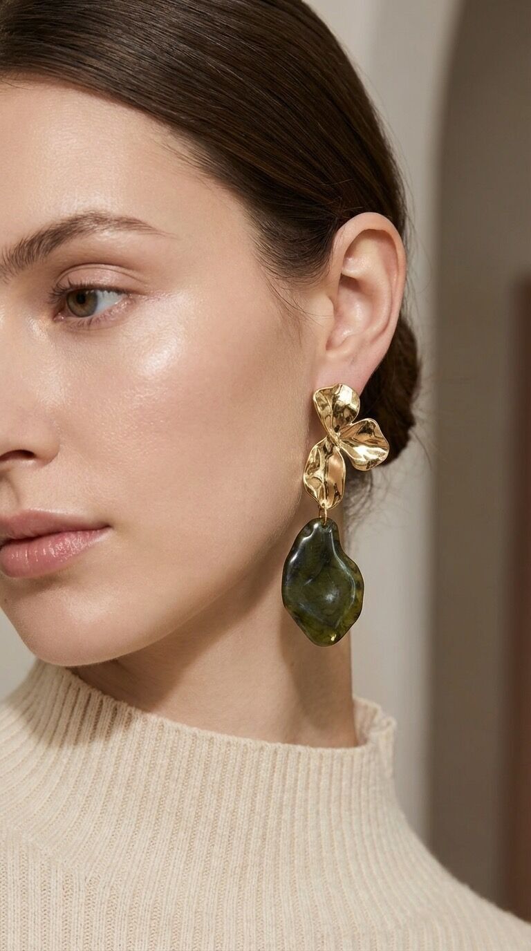 Boucles d'oreilles en acier inoxydable 124AQ505