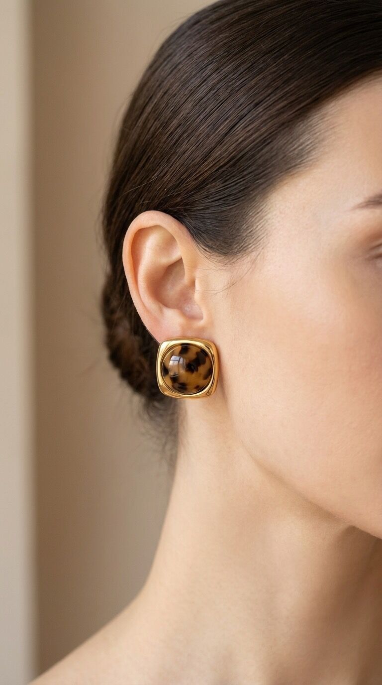 Boucles d'oreilles en acier inoxydable 124AQ516