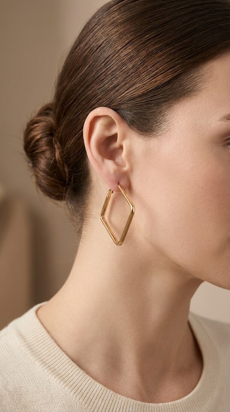 Boucles d'oreilles en acier inoxydable 124AQ581