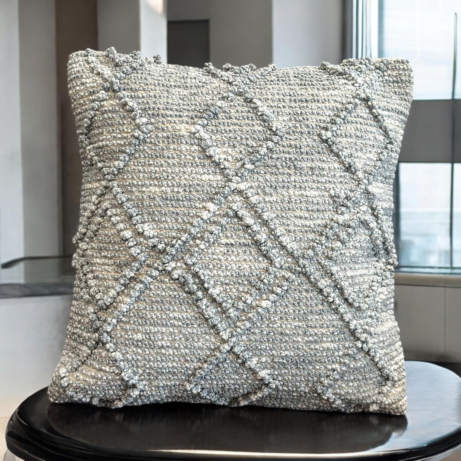 Housse de coussin bohème artisanale tissée à la main 45 x 45 cm - Lot de 1 | Housse de coussin bohème pour canapé et salon