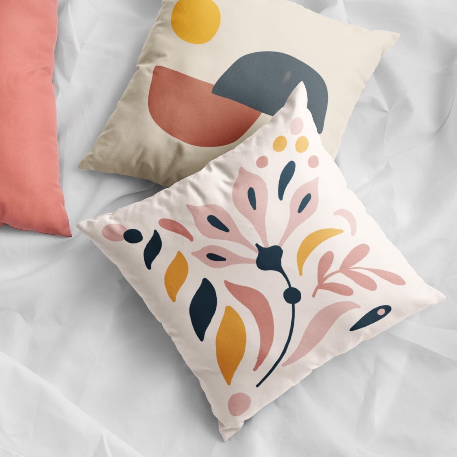 Housses de coussin en velours imprimé numérique bohème 45 x 45 cm (lot de 2) | Housses de coussin décoratives pour canapé et décoration intérieure