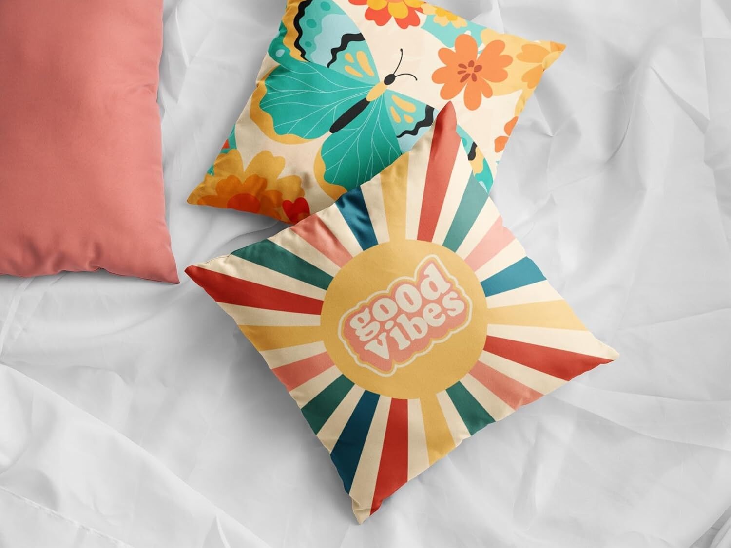 Housses de coussin en velours doux et élégant à imprimé numérique 45 x 45 cm (lot de 2) | Coussin décoratif pour canapé, lit, maison