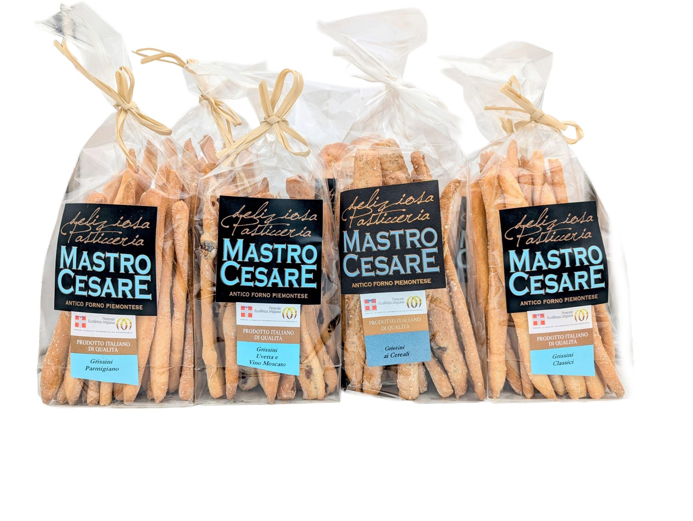 Entdeckerpaket (Gourmet-Grissini, 12 Packungen à 200 g, Handgemachte Snacks, 12 Packungen und Handgemachte Süßigkeiten, 12 Packungen)