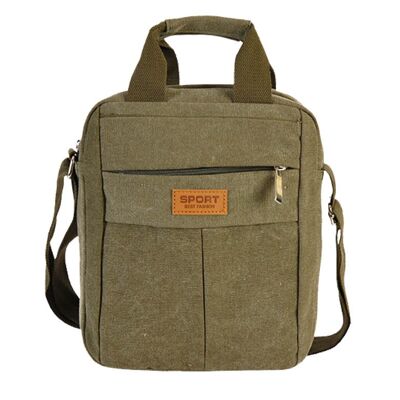 [ MB401-4 ] ARMY GRÜN/KHAKI CANVAS SCHULTERTASCHE FÜR HERREN