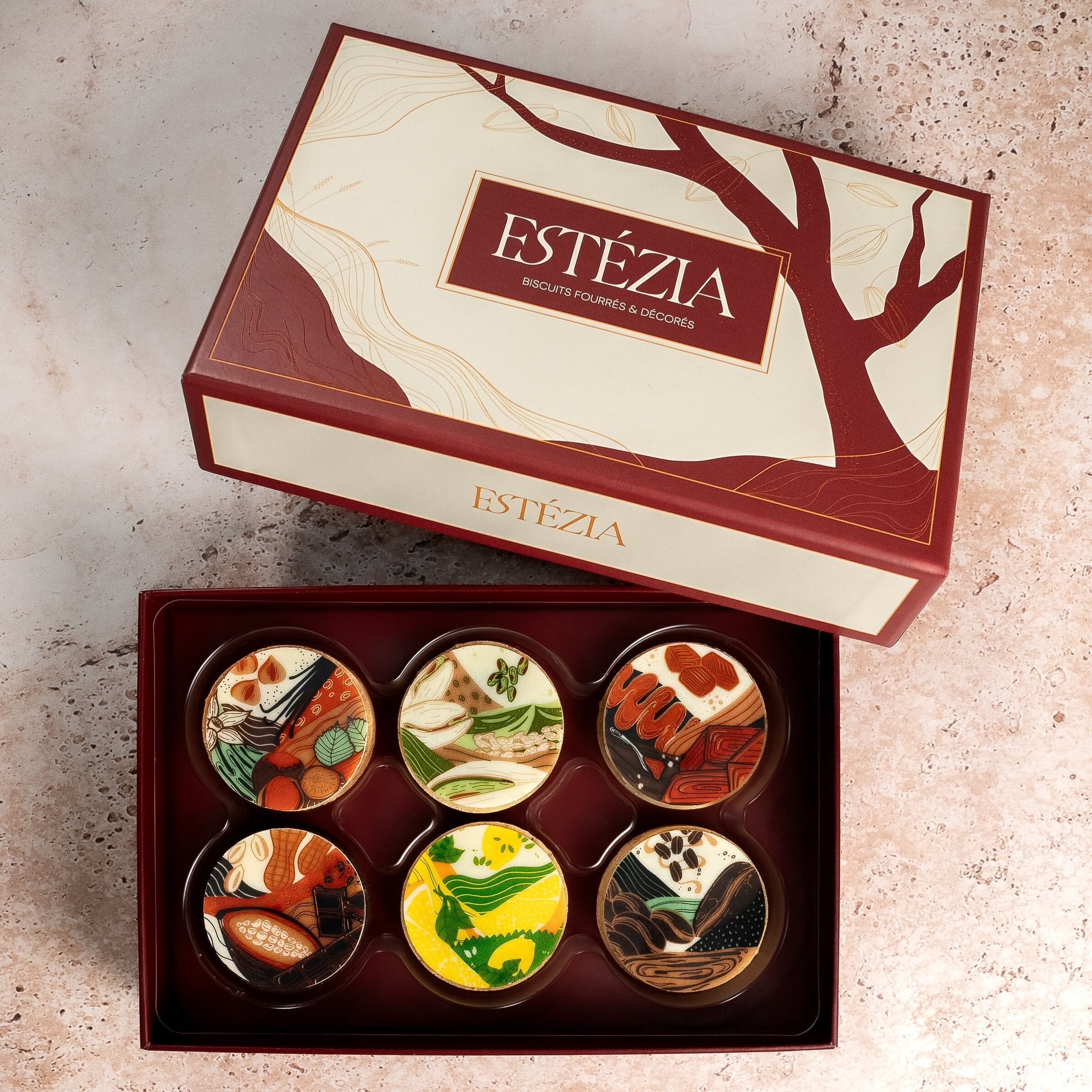 Coffret biscuits fourrés & décorés - Collection Signature 6 pièces - 120g