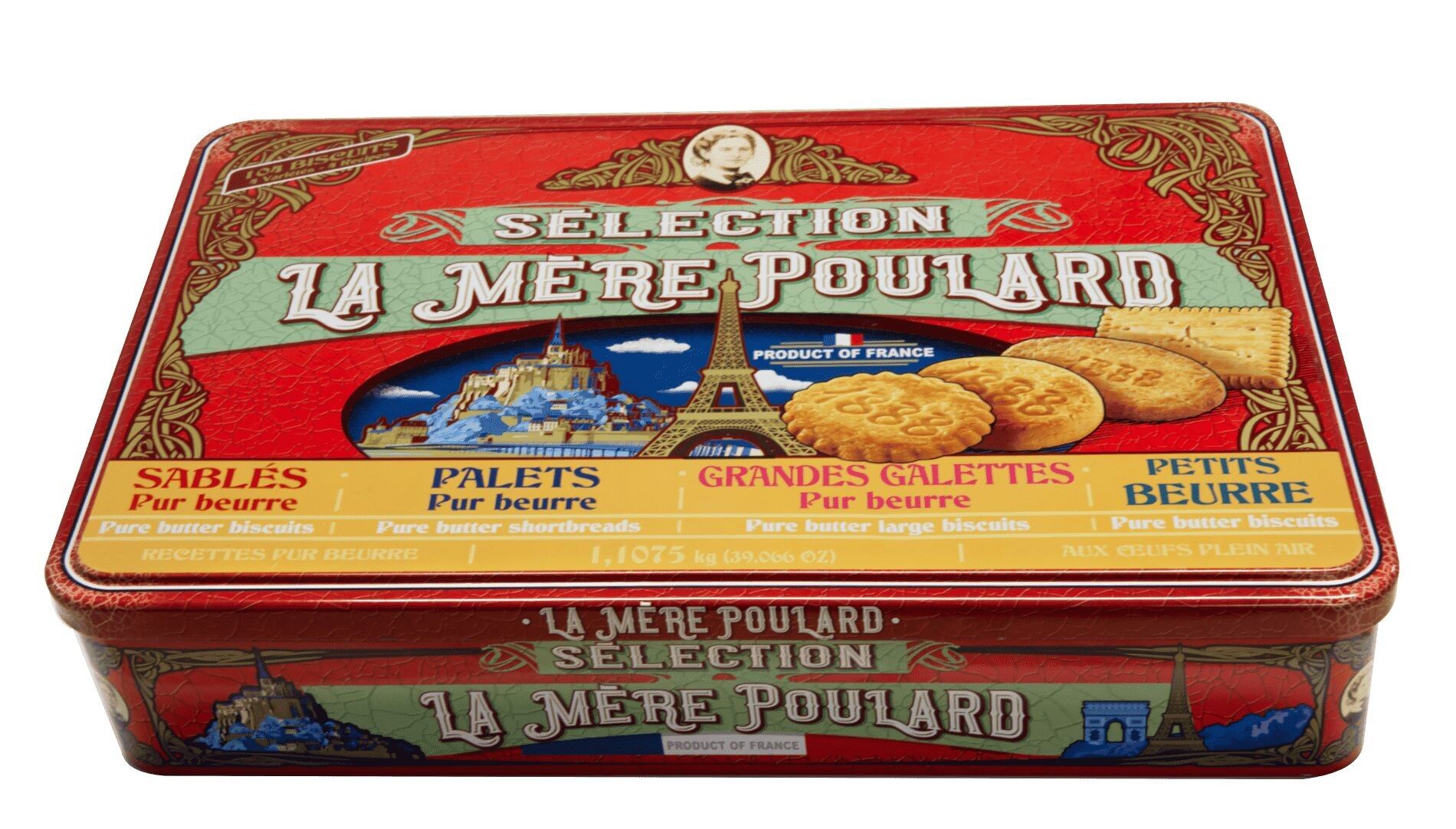 XXL assortment box of shortbread, palets, large galettes and petit beurre biscuits 1.0.4kg