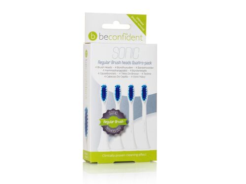 Beconfident Sonic Toothbrush heads 4-pack Regular White.